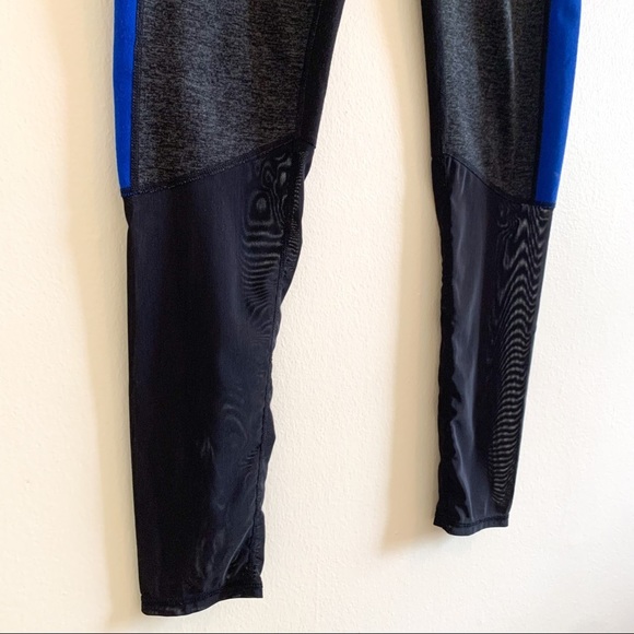 Zella Colorblock Gray Blue Mesh Athletic‎ Workout Leggings Size XS - Picture 3 of 10